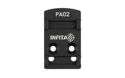 INFITAC PA02 Pistol Adapter Mount, Compatible with Infitac Pistol Optics, Delta Point Pro Footprint, Black