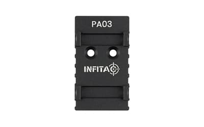 INFITAC PA03 Pistol Adapter Mount, Compatible with Infitac Pistol Optics, Fits GLOCK MOS (17/19/26/34) Footprint, Black