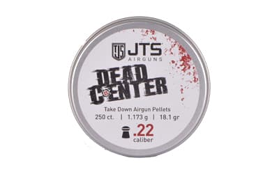 JTS Group Dead Center, .22 Caliber Pellets, Domed Tip, 18.13 Grain, 250 Per Tin