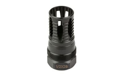 KAK Industry Plan B A7 Flash Hider, 1/2X28 Thread Pitch, .223-9mm (.375" Bore), Plan B Compatible, Nitride Finish, Black