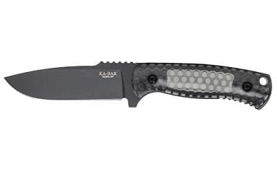 KA-BAR Knives Cool Name, Fixed Blade Knife, 1095 Cro-Van, 4.25" Blade Length, 9" Overall Length, Plain Edge, Drop Point, Black Blade