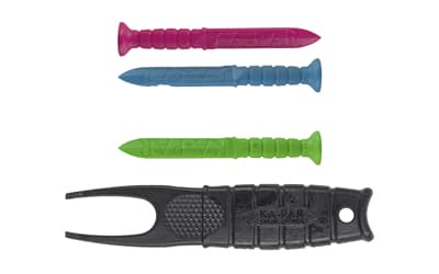 KA-BAR Knives KA-PAR Golf Tool, Includes 4 Golf Tees and Divot Tool, Plastic, Black