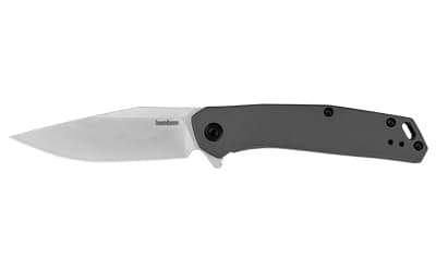 Kershaw ALIGN, 3.15" Folding Knife, Clip Point Plain Edge, Stainless Steel Handle, 8Cr13MoV Steel, Satin Finish, Gray PVD Coating