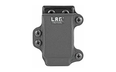 L.A.G. Tactical, Inc. Single Pistol Magazine Carrier, Fits All Single Stack 45ACP Magazines, Kydex, Black Finish