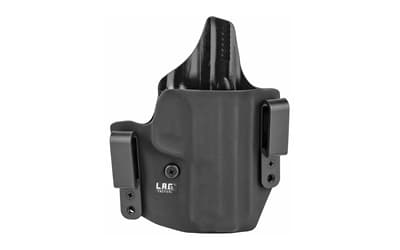 L.A.G. Tactical, Inc. Defender Series, OWB/IWB Holster, Fits S&W M&P M2.0 9/40, Kydex, Right Hand, Black Finish