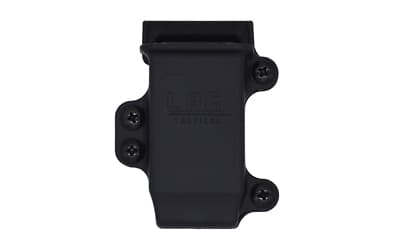 L.A.G. Tactical, Inc. M.C.S. Pro Series, Single Pistol Magazine Carrier, Fits Full Size 9MM/40 Magazines, 1.75" Belt Clip, Nylon Construction, Black