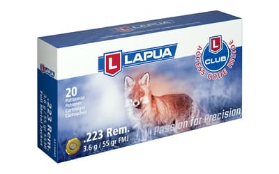 Lapua Full Metal Jacket, 223 Remington, 55Gr, Full Metal Jacket, 20 Round Box