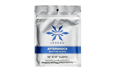 Legend Outdoor Gear Aftershock Silicone Cloth, 100% Cotton Flannel, 12"x12", Black