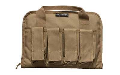 Legend Outdoor Gear Pegasus Tactical Pistol Case, Polyester Construction, 12.5"x1.5"x8", Dark Earth