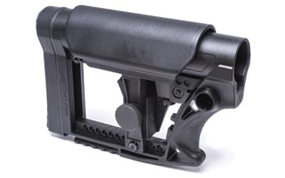 Luth-AR MBA-4 Carbine Stock with Cheek Riser, Fits AR-15 & AR-10 Commercial and Mil-Spec Dia Buffer Tubes, Black