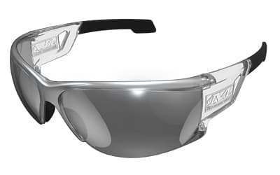 Mechanix Wear Type-N Safety Glasses, Black Frame with Silver Lens