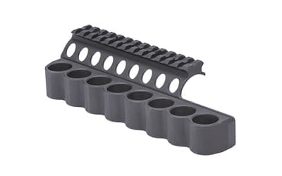 Mesa Tactical 8-Shell Side Saddle, 12 Gauge, Fits Benelli M4, SureShell Saddle Mount w/ Rail, Black Finish