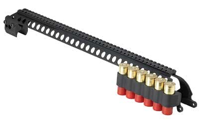 Mesa Tactical 6-Shell Side Saddle, 12 Gauge, SureShell Saddle with Rail, 20", Remington 870 12 Gauge, Black
