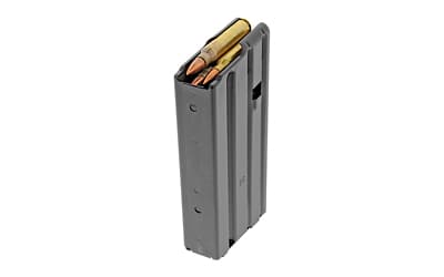 DURAMAG Magazine, 223 Remington/5.56 NATO, 20 Rounds, Fits AR Rifles, Orange AGF Follower, Stainless Steel, Black