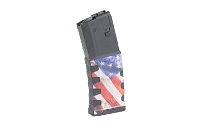Mission First Tactical Magazine, Extreme Duty, 223 Remington/5.56 NATO, Fits AR-15, 30 Rounds, American Flag Graphic