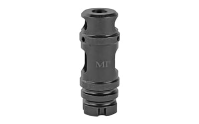 Midwest Industries AK .30 Cal Two Chamber Muzzle Brake, M14X1 LH, .30 Cal, Black Phosphate Finish, For AK