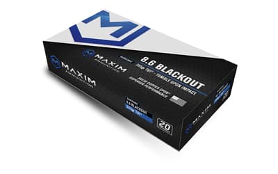 Maxim Defense Industries SBA Short Barrel Ammunition, 8.6 Blackout, 235 Grain, Match Grade Solid Copper, TUI (Tumble Upon Impact) Design