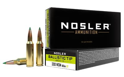 Nosler Ballistic Tip Hunting, 300 Winchester Short Magnum, 165 Grain, Ballistic Tip, 20 Round Box