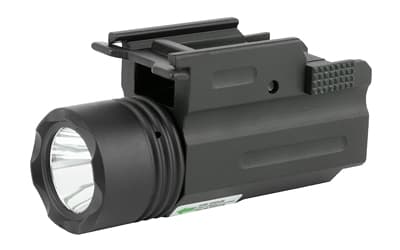 NcSTAR Flashlight & Green Laser with Quick Release Mount, Fits Picatinny/Weaver Rail, 200 Lumens, Green Laser, Black