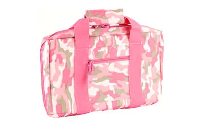 NcSTAR Discreet Pistol Case, Nylon, Pink, Two Padded Handgun Compartments, Six Elastic Magazine Loops, Carry Handle