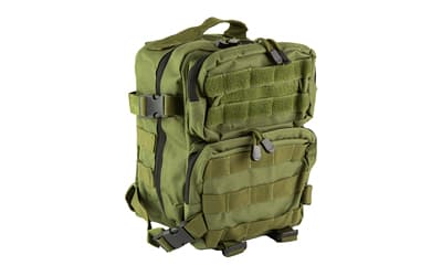 NcSTAR Every Day Pack, Backpack, 12.5"x11.5"x3" Main Compartment, Green, Two Small Compartments with Four Cinch Straps, Molle Webbing