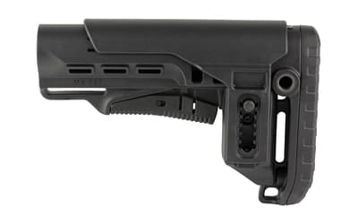 NcSTAR Tactical Stock with Cheek Riser, Fits AR-15 with Mil Spec Buffer Tube, Matte Finish, Black