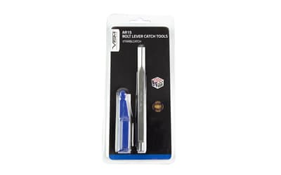 NcSTAR AR15 Bolt Catch Lever Tool, Includes Polymer Drift Punch Guide Jig and Steel Punch, Black and Blue