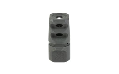 Noveske Muzzle Brake, 5.56 NATO, Fits AR, 1/2X28 Thread Pitch, Matte Finish, Black, Two Port, Noveske Cross Engraved