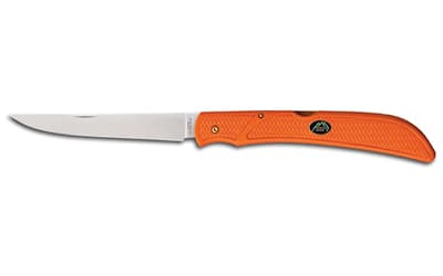 Outdoor Edge Field-Bone, Fixed Knife, 5" Blade Length, 11.3" Overall Length, 440A Stainless Blade Steel, Plain Edge, Double-Tempered Blade, Silver