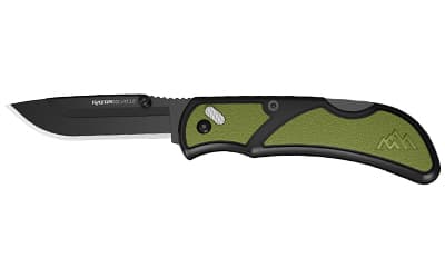 Outdoor Edge Razor EDC Lite, Folding Knife, Plain Edge, 2.5" Blades, 420J2 Stainless Steel, Includes (2) Drop Point Blades, Black Oxide Blade Finish