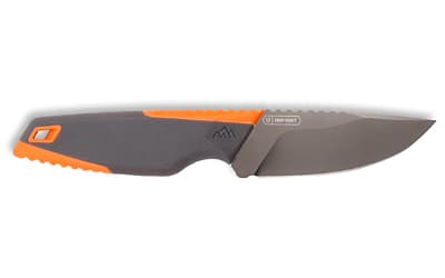 Outdoor Edge Vantex, Fixed Blade Knife, 4" Drop Point Blade, 8.8" Overall Length, 7Cr17MoV Blade Steel, Plain Edge, Titanium-Coated Finish