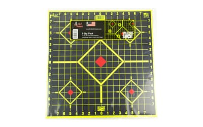 Pro-Shot Products Splatter Shot Sight In, Long Range, 17.75"x17.75", 5 Pack, Green/Black