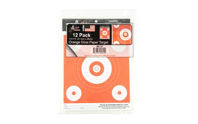 Pro-Shot Products Bullseye Target, 6" Bullseye, 8.5"x 11", 12 Pack, Orange/White