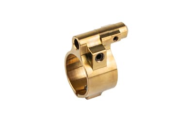 Q Adjustable Gas Block, Fits Honey Badger, Gold