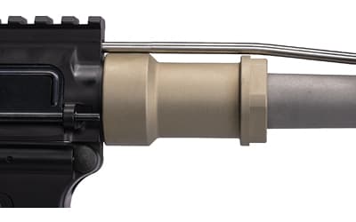 Q Honey Badger Barrel Nut, Fits Honey Badger/AR-15 Upper Receivers, Clear Anodized Finish, Gray