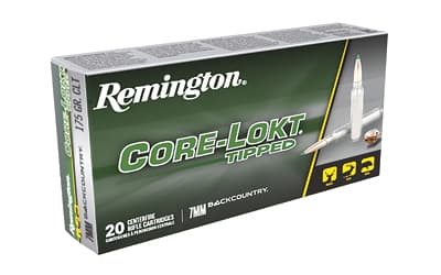 Remington Core-Lokt Tipped, 7MM Backcountry, 175 Grain, Jacketed Soft Point, 20 Round Box