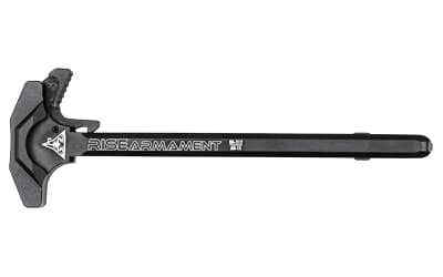 Rise Armament Extended Latch Charging Handle, Fits AR-15, Anodized Finish, Black