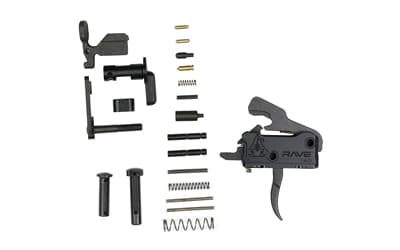 Rise Armament Rave, Single Stage Trigger, Includes Lower Parts Kit, Fits AR-15, Black