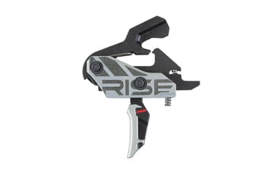 Rise Armament Blitz G2 Trigger, Flat Blade, Fits AR Style Rifles, Black and Silver