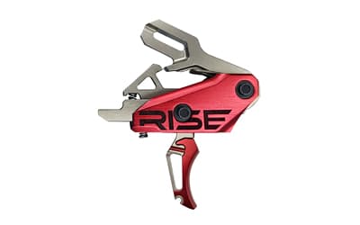Rise Armament Rev 535 Trigger, Fits AR Style Rifles, Red and Silver