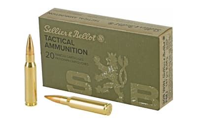 Sellier & Bellot Rifle, 308 Winchester, 147 Grain, Full Metal Jacket, 20 Round Box