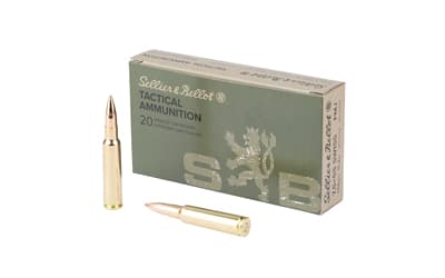 Sellier & Bellot Rifle Ammunition, 7.5x55 Swiss, 174 Grain, Full Metal Jacket, 20 Round Box