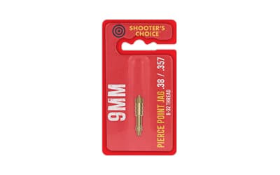 Shooter's Choice Shooters Choice, Pierce Point Jag, For 9MM, 8-32 Threads, Brass