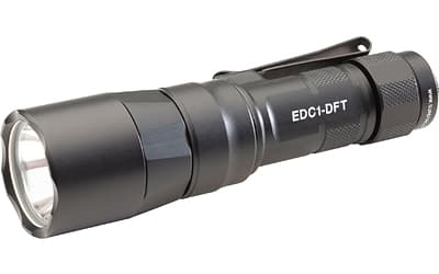 Surefire Everyday Carry Light (EDC-1-DFT), Dual-Fuel Turbo, Flashlight, 650 Lumens, Anodized Finish, Black