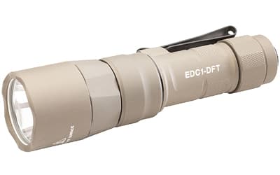Surefire Everyday Carry Light (EDC-1-DFT), Dual-Fuel Turbo, Flashlight, 650 Lumens, Anodized Finish, Tan