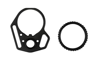 Strike Industries Black, Multi-Function End Plate With Anti-Rotation Castle Nut, Fits AR-15