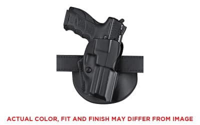 Safariland Model 5198, Belt Holster, Fits Glock 17/22 4.5", 19/23 4", Right Hand, Plain Black