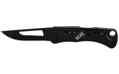 SOG Knives & Tools Centi II, Folding Knife, 2.1" Straight Edge, Straight Back, Stainless Steel Construction, Hardcased Finish, Black