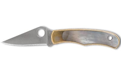 Spyderco Bug, Folding Knife, 1.25" Drop Point Blade, 2.91" Overall Length, 12C27 Blade Steel, Plain Edge, Satin Finish, Silver