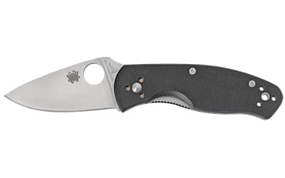 Spyderco Persistence, 2.77" Folding Knife, Clip Point, Plain Edge, 8Cr13MoV/Satin, Black G10, Lock Blade/Pocket Clip